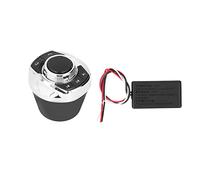 Sorandy Bouton de Commande au Volant sans Fil Universel en Forme de Tasse élégante avec Rétroéclairage pour Système de Navigation Audio de Voiture amélioré pour Les Modèles de Véhicules Noir Argent