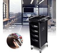 Sorandy Chariot de Coiffure avec Chariot de Rangement à 6 Niveaux et Plateau Rétractable pour Salon de Coiffure Professionnel, Plastique Robuste, 1 unité