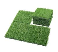 Sorandy Dalles de Gazon Artificiel, Plaques Clipsables 12 Pièces 11,81 X | Matériau PE, Dessous Caoutchouc, Tapis Gazon Drainant, Intérieur Extérieur