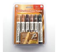 Sorandy Kit de Réparation de Meubles 13 Pièces, Marqueurs pour Bois, Bâtons de Cire avec Taille-crayon, Idéal pour les Rayures, les Entailles, la Décoloration sur les Tables, les Armoires et les