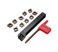Sorandy Tour à Métaux CNC, Jeu D'outils de Coupe, Porte-outil à Section | Inserts en carbure, construction en alliage durable, adaptés aux tours CNC, finition résistante à la rouille