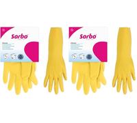 Sorbo Gants de Ménage en Nitrile sans Latex - Hypoallergéniques, Manchettes Longues - Nettoyage, Vaisselle, Jardinage - Taille XL (Lot de 2)
