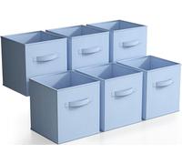 Sorbus Cubes de rangement de 28 cm, paniers pliables en tissu pour organiser le garde-manger, l'armoire, l'étagère, la chambre d'enfant, la salle de jeux, la niche, 6 bacs de rangement pliables en