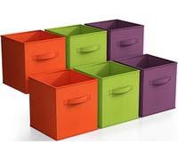 Sorbus® Lot de 6 bacs de rangement cubiques de 28,9 cm - Cubes de rangement pliables - Panier d'étagère rectangulaire - Idéal pour chambre d'enfant, salle de jeux, placard, organisation de la maison