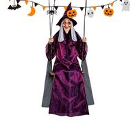 Sorcière balançante décoration Halloween 1,80 m Accessoires à Suspendre