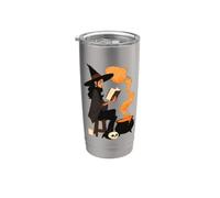 Sorcière Chaudron Sorcière Halloween Horreur Mystique Sorcellerie Gobelet isotherme en acier inoxydable double paroi