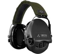 Sordin ACE Schakal Casque Antibruit - Actif & électronique - Casque Antibruit pour la Chasse et le Tir Sportif - bandeau vert & capsules noires