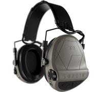 Sordin Casque antibruit T2 - Casque antibruit conforme aux normes militaires avec bandeau en cuir - actif et électronique