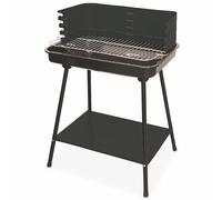 soriani Barbecue à charbon de bois rectangulaire 58 x 38 cm Sun-Day Noir