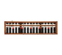 Soroban 17 chiffres en bois standard calculatrice chinoise comptage mathématiques Learni Abacus pour adultes avec instructions (français non garanti)