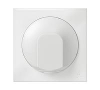 Sortie de câble IP44 DOOXIE livrée complète avec plaque finition blanc