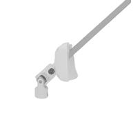 Sortie de caisson 45° - Entrée femelle Ø12 mm - Sortie carré 8 mm - Longueur 315 mm - Platine en plastique blanc