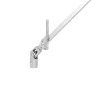 Sortie de caisson 45° - Entrée femelle Ø12 mm - Sortie carrée 8 mm - L 350 mm - Platine alu chromé