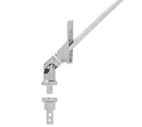 Sortie de caisson en kit aimanté 50° - Entrée pivot Ø9,9 mm - Sortie 6P7 - Longueur 320 mm - Platine aluminium chromé