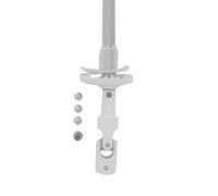 Sortie de caisson PVC mini bloc déporté sous coffre entrée diamètre 12 mm sortie carré de 8 mm - L 160 mm