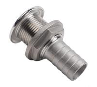 Sortie de Coque 316 Filetage Partiel 3/8po Sortie de Coque 316 | pour marin, barbelé flexible, tuyauterie 1/2 pouce, ventilation pour efficace, yacht(3/4in)