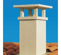 Sortie de toit Tradinov carrée pente 64 à 73% Ø230 crépi ocre POUJOULAT TCP 70-230S - 1230403