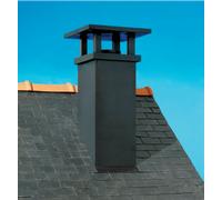 Sortie de toit Tradinov pente 54 à 63% Ø230 Clas noir lisse POUJOULAT TCP 60-230S - TCP60-230S