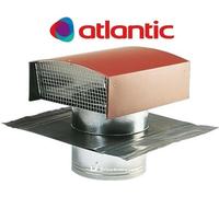 ATLANTIC - Sortie de toiture VMC 125 mm métallique pour tuile rouge