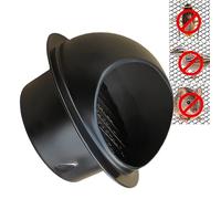 Sortie de ventilation en acier inoxydable - Extracteur mural extérieur avec filet, résistant aux intempéries pour cuisine, chambre, salle de bain, bureau