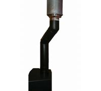 Sortie Inox 50 à 70S 150 DOM.h800 Noir mat ral 9019 POUJOULAT - 31150752NOIR