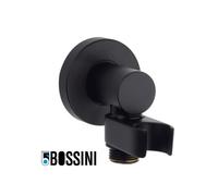 Sortie murale en laiton avec support conique orientable noir mat BLACK & WHITE - BOSSINI C540000073