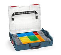 Sortimo Bosch L-BOXX 102 Boîte à outils en plastique professionnelle bleue avec couvercle transparent et ensemble de boîtes d'insertion H3 - Boîtes de tri pour petites pièces | Système idéal de