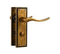 SORWDUERM 1 paire de poignées de porte intérieure en laiton antique style victorien pour portes intérieures en bois, compatible avec les portes britanniques standard, alliage de zinc