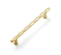 SORWDUERM Set de 2 Poignées de Meuble Dorées Brossées - 160mm Centre de Trou - Accessoires de Cuisine, Dressing, Armoire et Salle de Bain - Rhomboïdale