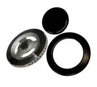 SOS Accessoire Couronne de brûleur + 2 chapeaux pour Plaque de cuisson SMEG 882410061 Plaque de cuisson (882410061 SMEG KOMPATIBEL)