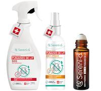 SOS PUNAISES DE LIT TRAITEMENT CHOC - COMBO PACK - Spray Insecticide CHOC + Anti-Pique Corporel + ROLL-ON Apaisant en cas de piqûres - Aux huilles essentielles - ACTION FOUDROYANTE - Swiss Lab