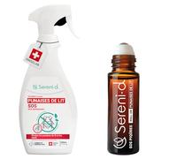 SOS PUNAISES DE LIT TRAITEMENT CHOC - COMBO PACK - Spray Insecticide CHOC + ROLL-ON Apaisant - Traitement aux huilles essentielles - ACTION FOUDROYANTE contre les punaises de lit - Swiss Lab