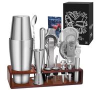 Sosayet Shaker Cocktail Kit - 825ML Boston Shaker INOX + Doseur Cocktail + Pilon + Accessoire Bar - Professionnel Kit Barman Mojito pour Cadeau Homme