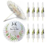 SosnSusn Personnalisés Ombrelle en Papier, Papier Parapluie Blanc Chinoise - Décoration de fête de Mariage Décoratif Parapluie, Pour Fête De Mariage Photo Cosplay Prop (16.5 Inches (Pack of 1))