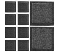 Sosoport 10 Pièces Serviettes de Cocktail en Coton Lavables, Noires