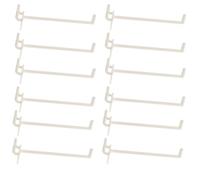 Sosoport 100 Pièces Crochet pour Panneau Perforé, Crochets Utilitaires en ABS Beige, pour Affichage Mural et Rangement D’outils, Atelier et Abri