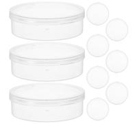 Sosoport 10pièces Boîte à Éponge Portable Ronde Transparente Organisateur Polyvalent pour Maquillage Bijoux Bonbons et Petites Décorations Rangement Facile et Protection des Accessoires