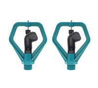 Sosoport 2 Pièces Arroseur Automatique à 360 Degrés en Plastique pour Arrosage du Jardin, Irrigation Uniforme Raccord 1/2 Pouce, pour Fermes et Parcs