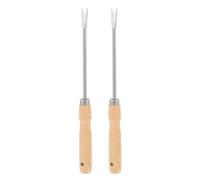Sosoport 2 Pièces Outil De Désherbage Main Arrache-Pissenlits Arrache-Racines De Jardin Manche en Bois Fer pour Herbe Et Semis