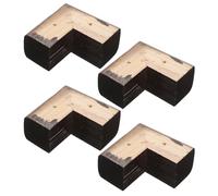 Sosoport 4 Pièces Pied de Meuble en Bois Marron de L pour Canapé et Table Basse, Support Stable Structure à Tenon et Mortaise, Charme Naturel Scandinave et Japonerie