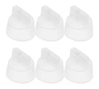 Sosoport 6 Pièces Housse de Protection pour Bouton en Silicone 22mm, | Étanche, Prise en Main Confortable, pour Fours et Interrupteurs Industriels, Atelier Extérieur, Blanc