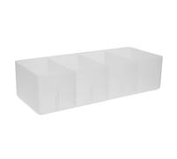 Sosoport Boîte de Rangement Compartimentée en Plastique Transparente pour Cosmétiques et Pharmacie, Organisateur Multifonctionnel Facile à Visualiser pour Bureau ou Salle de Bain
