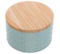Sosoport Boîte Métallique Ronde Bleue Couvercle Boîte de Rangement Décorative pour Biscuits et Bonbons et Pâtisseries pour Garçon et Filles Coffret Emballage Gourmand