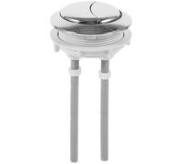 Sosoport Bouton de Chasse D'eau Double à Pression Facile, Bouton-poussoir Rond en Abs pour Réservoir Wc, Installation Simple et Design Pratique pour Réparation Toilette