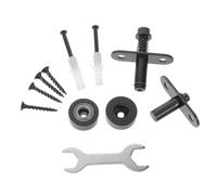 Sosoport Charnière Pivotante Réglable à Ressort, Axe de Pivot 360° Noir | Alliage D'aluminium et Acier Laminé à Froid, Structure Télescopique Silencieuse, pour Cloisons Bois et Verre