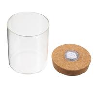 Sosoport DIY pour Verre Borosilicaté Bouteille Cylindrique Micro Paysage | Couvercle en Bois, Décor de Pièce et Composition de Fleur, Transparente, Blanche