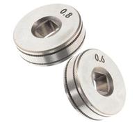 Sosoport Entraînement du dévidoir de fil de soudage 2pcs, Roues à rainure moletée 0,6/0,8 MM, Acier, pour Poste à Souder Mig/Mag, Usage en Atelier de Soudure