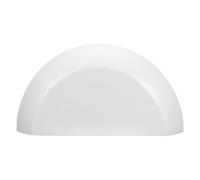 Sosoport Étagère Murale Flottante en Bois Semi-Circulaire Blanche, Capacité Stable et Design Rustique Naturel pour Rangement Facile Salon ou Chambre