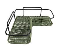 Sosoport Étagère Murale Triangulaire Rangement Organisé Multifonction en Plastique et Métal Vert au Style Rustique pour Salle de Bain pour Appartements