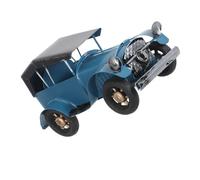 Sosoport Figurine Voiture en Métal Bleu Vintage Rétro, Modèle Artisanal Fait Main, Décoration Murale pour Vitrines de Magasins de Mode